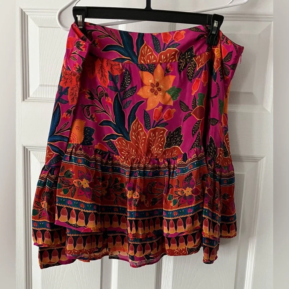 Farm Rio Pink Tapestry Blouse and Mini Skirt Set XL - Picture 6 of 7